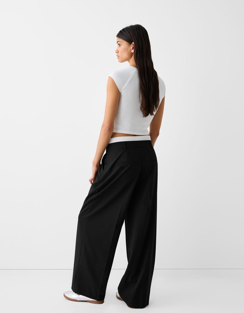 Tailored underwear trousers-Black