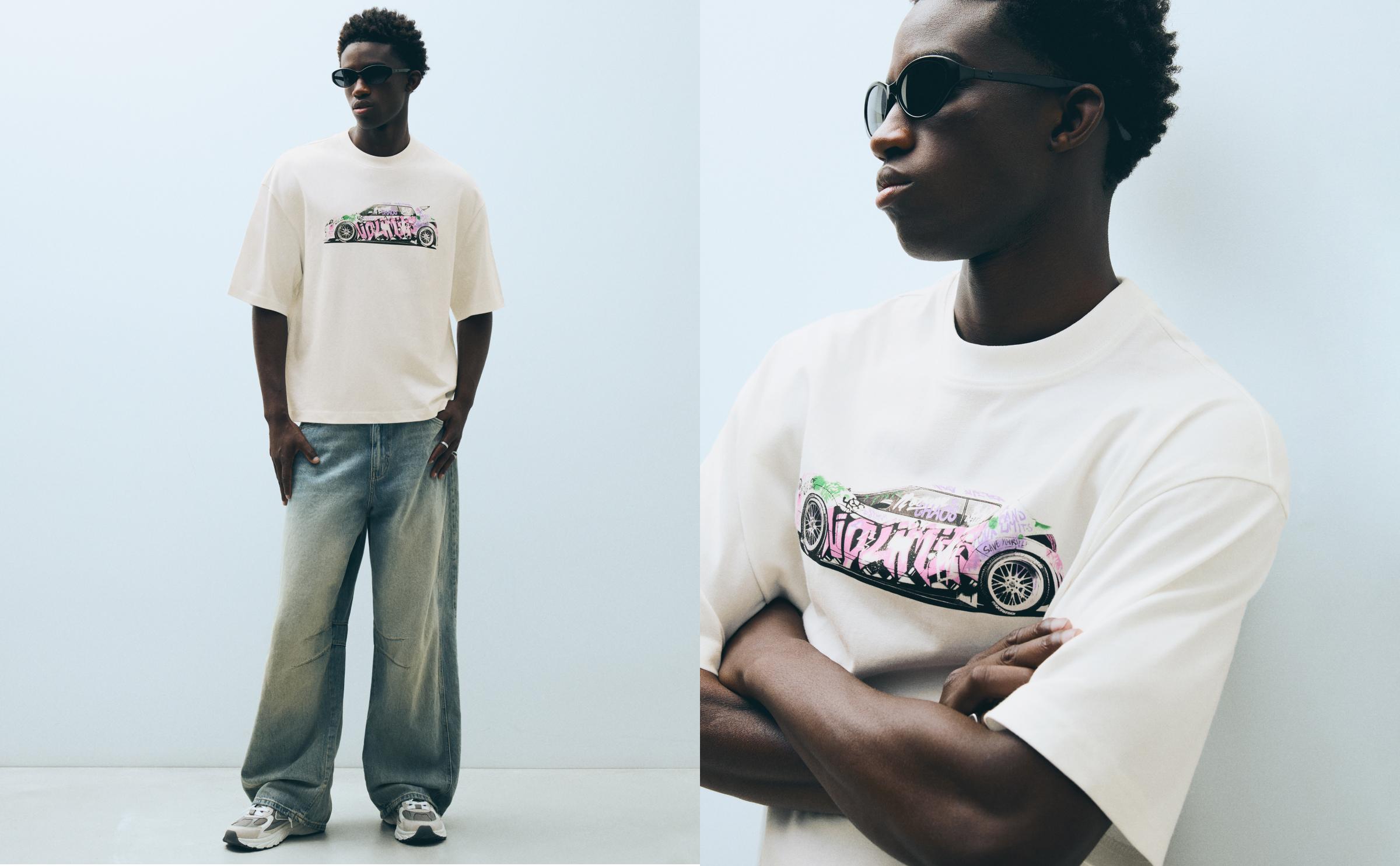 Boxy-fit printed T-shirt — White