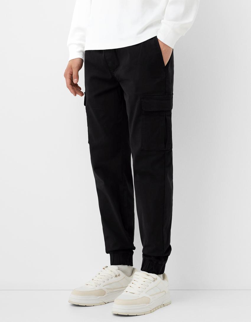 Pantalón jogger cargo-Negro-4