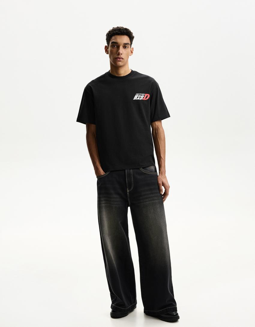 Initial D print short sleeve T-shirt