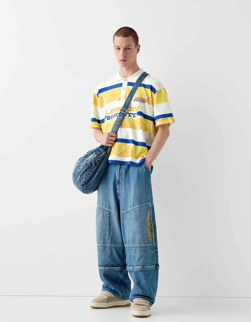 T-shirt polo BERSSSHKA X SSSTUFFF imprimé-Vert-3