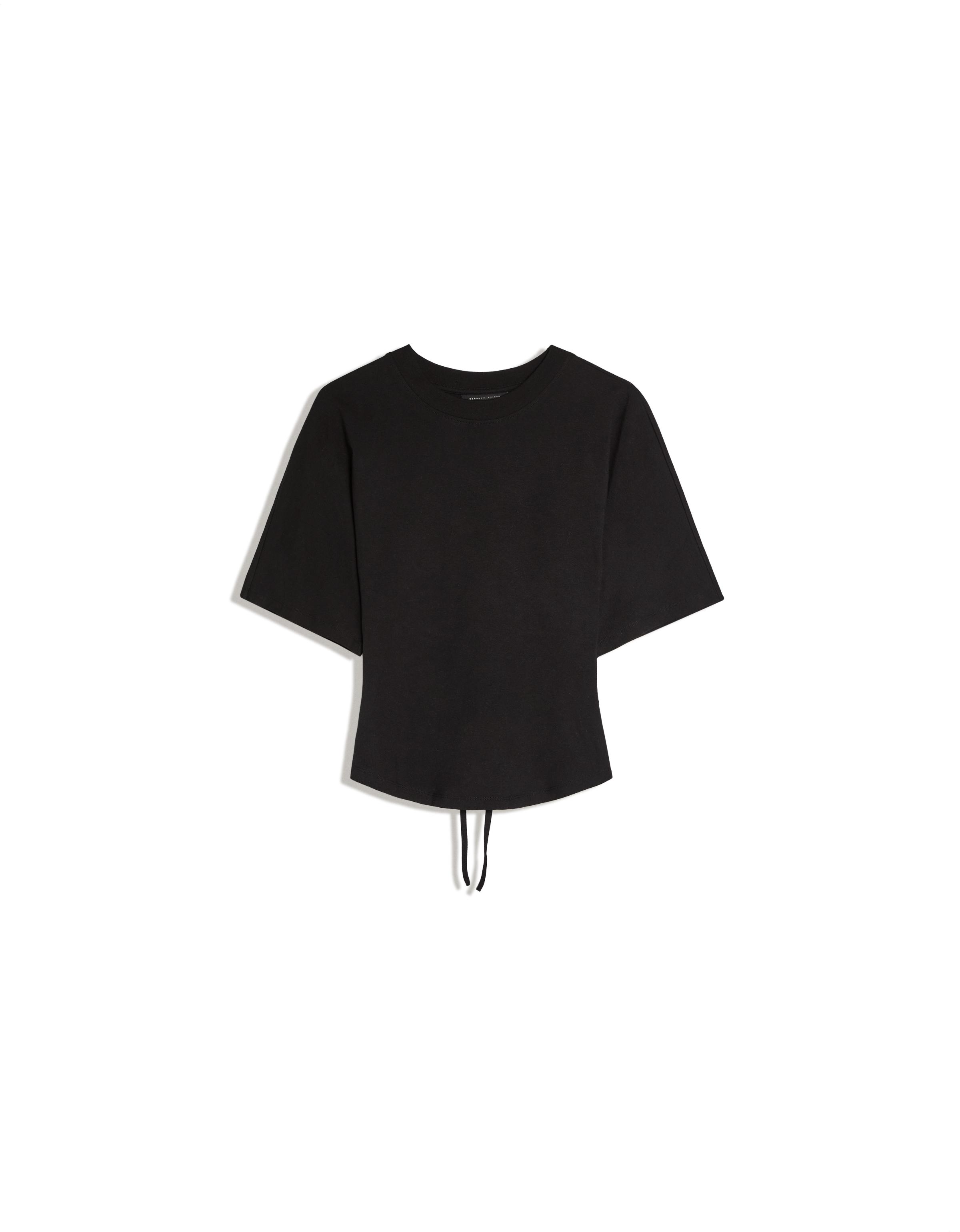 Short-sleeved corset T-shirt — Black