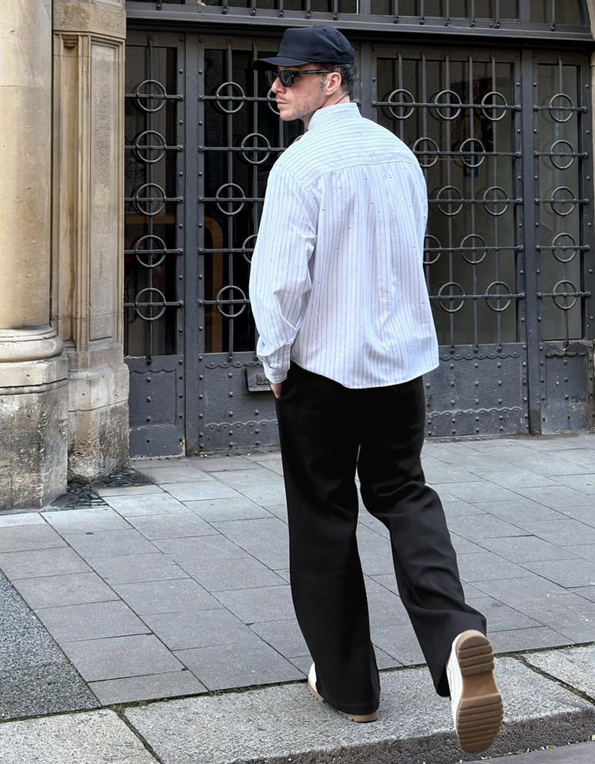 Gerade Jogginghose, tailored-Schwarz