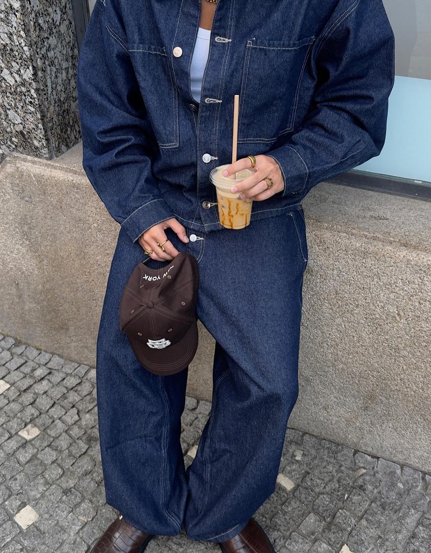 Jean barrel fit-Denizci mavisi