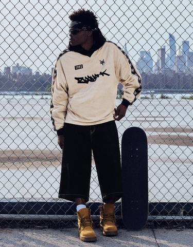 ZOO YORK X Bershka long sleeve technical T-shirt — Gold 1