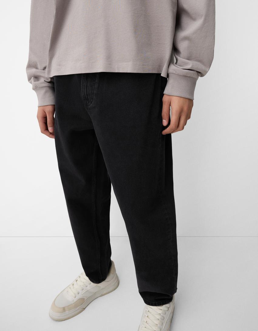 Loose fit jeans-Black-4