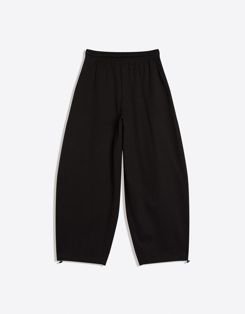 Pantalons barrel pelfa stoppers-Negre