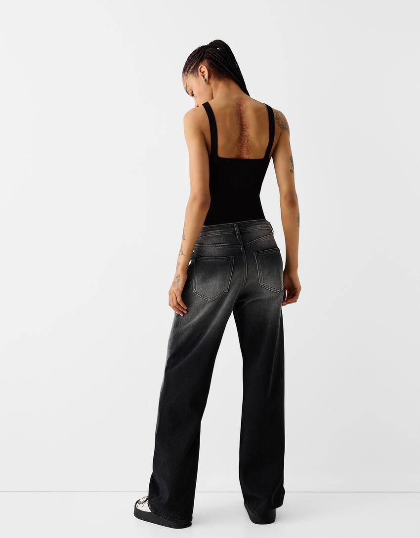 Viscose halterneck top-Black-1