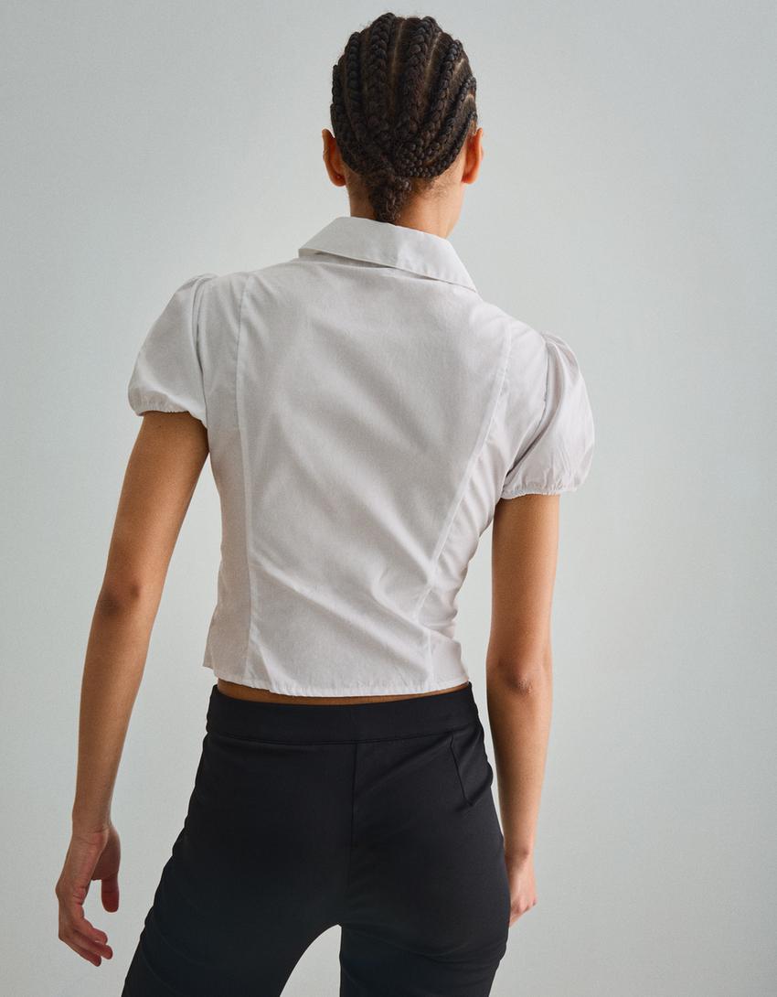 Camisa màniga curta-Blanc