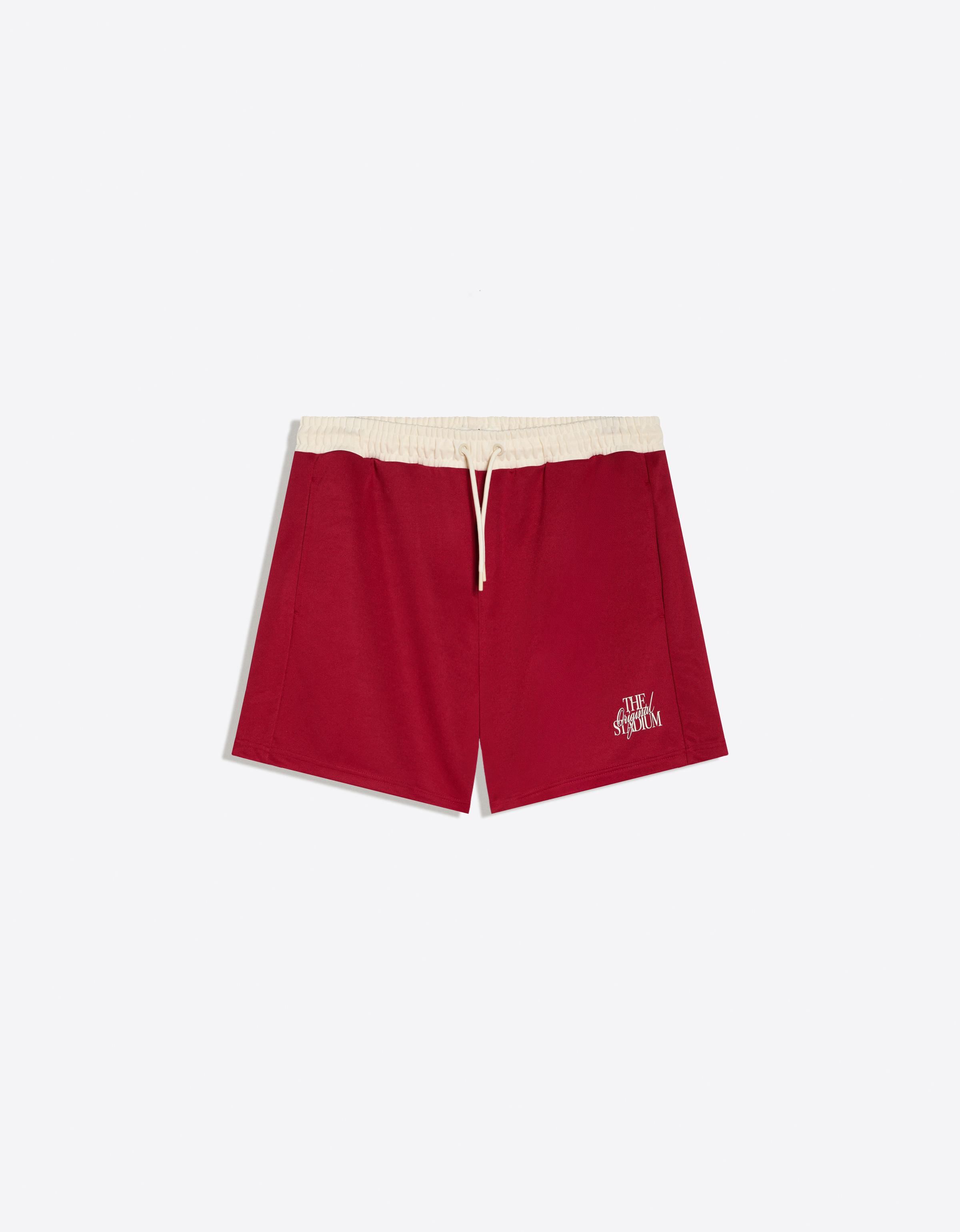 Short patch Bermuda shorts — Burgundy