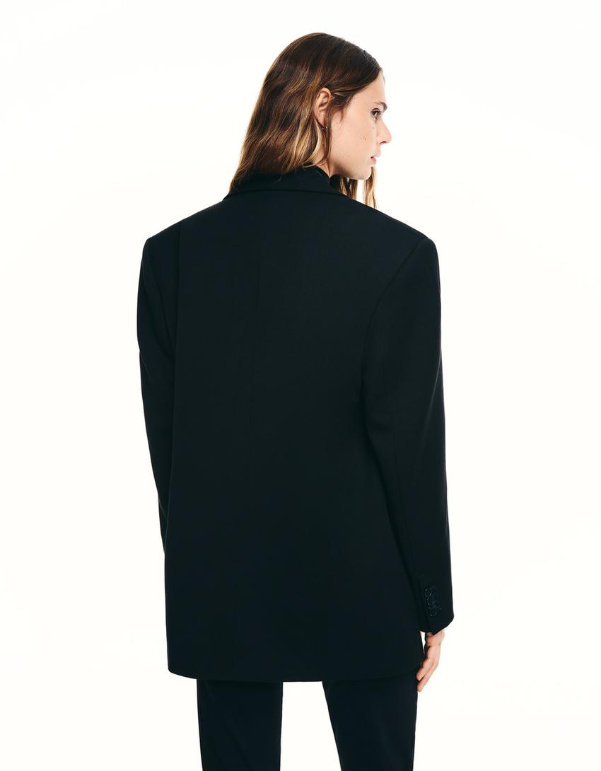 Lagani sako oversize kroja-Crna-1