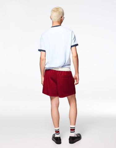 Short patch Bermuda shorts — Burgundy 2