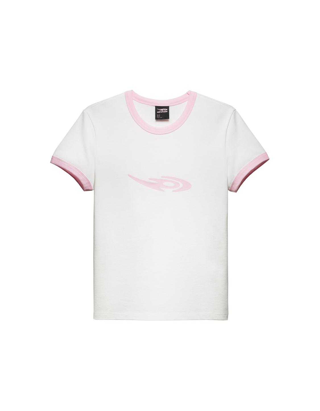 Short sleeve T-shirt with out of core logo