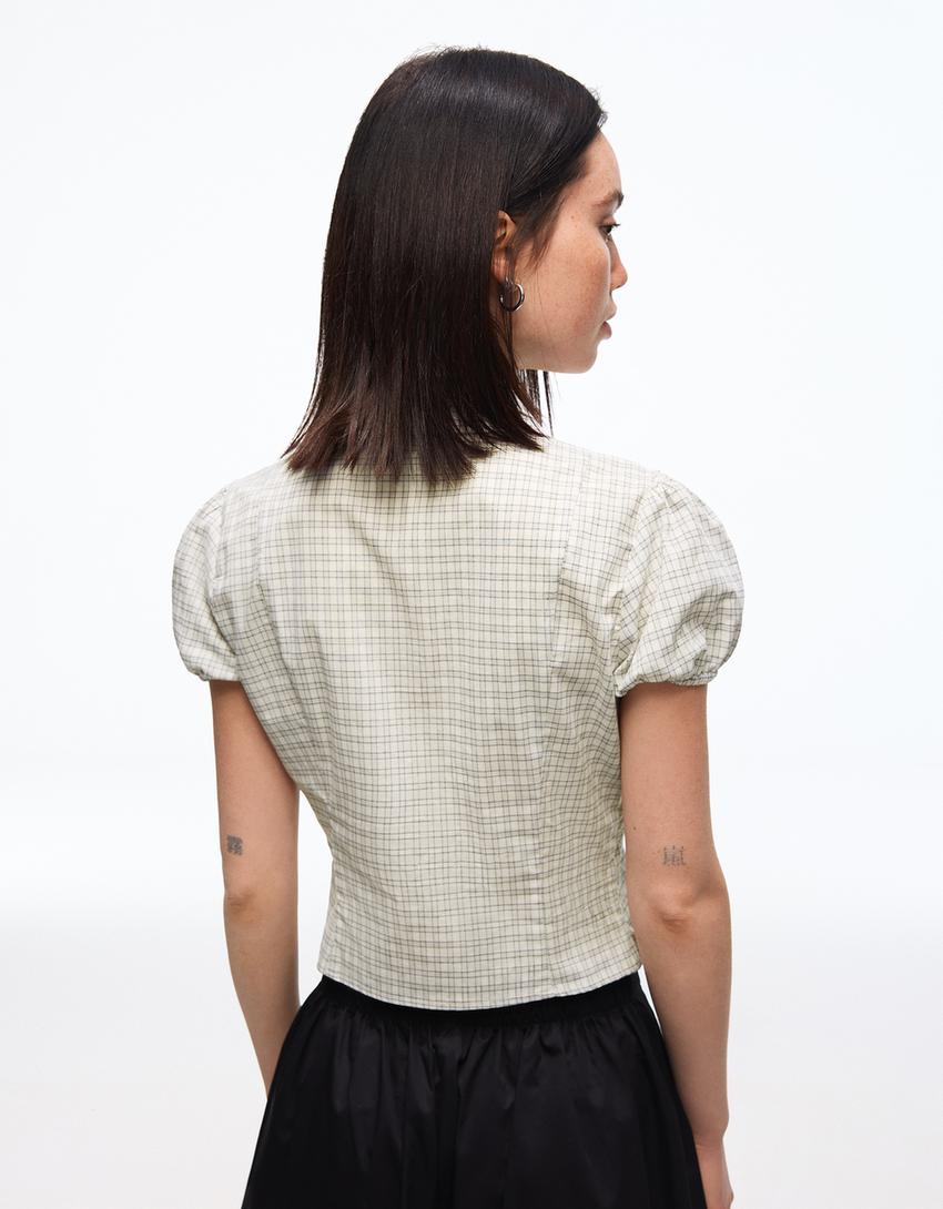 Camisa manga corta-Crudo