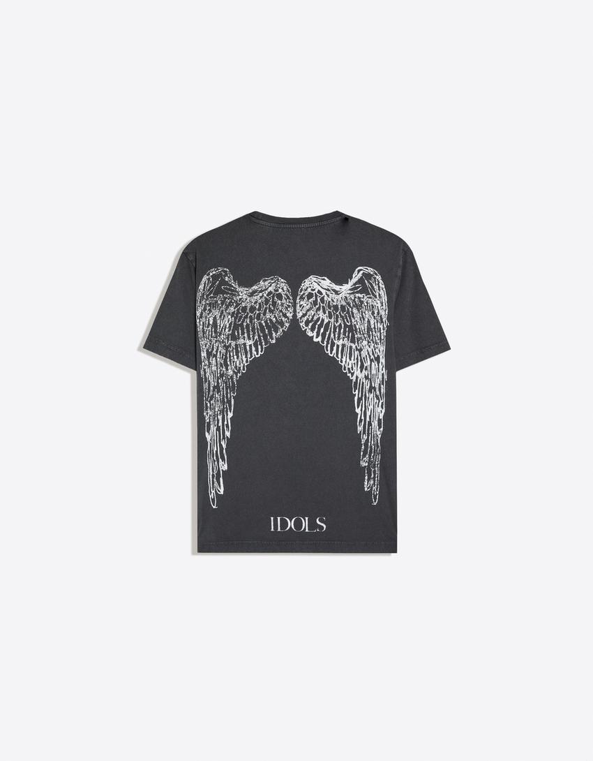 YUNGBLUD print short sleeve T-shirt-Black