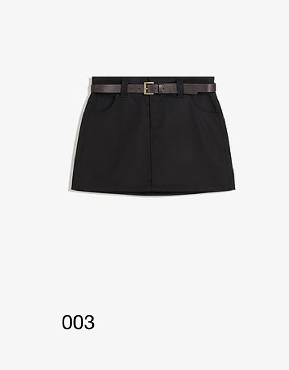 Belted mini skirt
