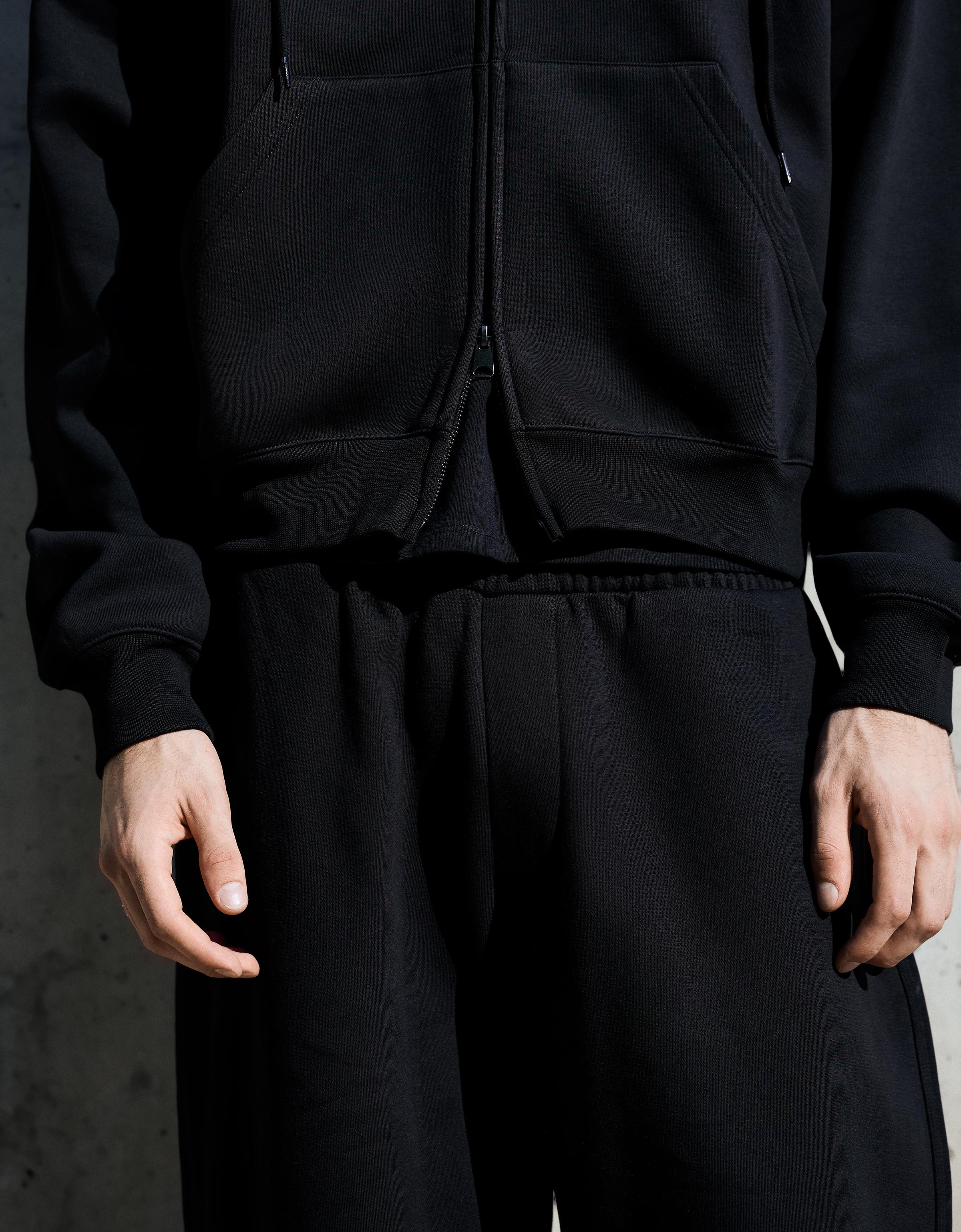 Napped balloon trousers — Black