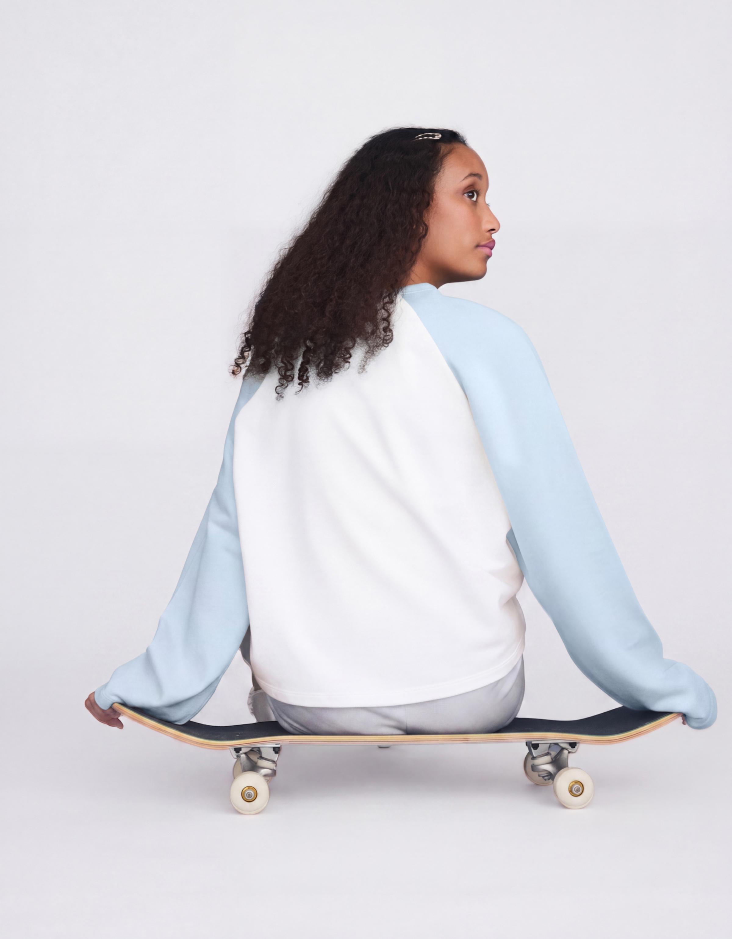 Round neck raglan jumper — Off white