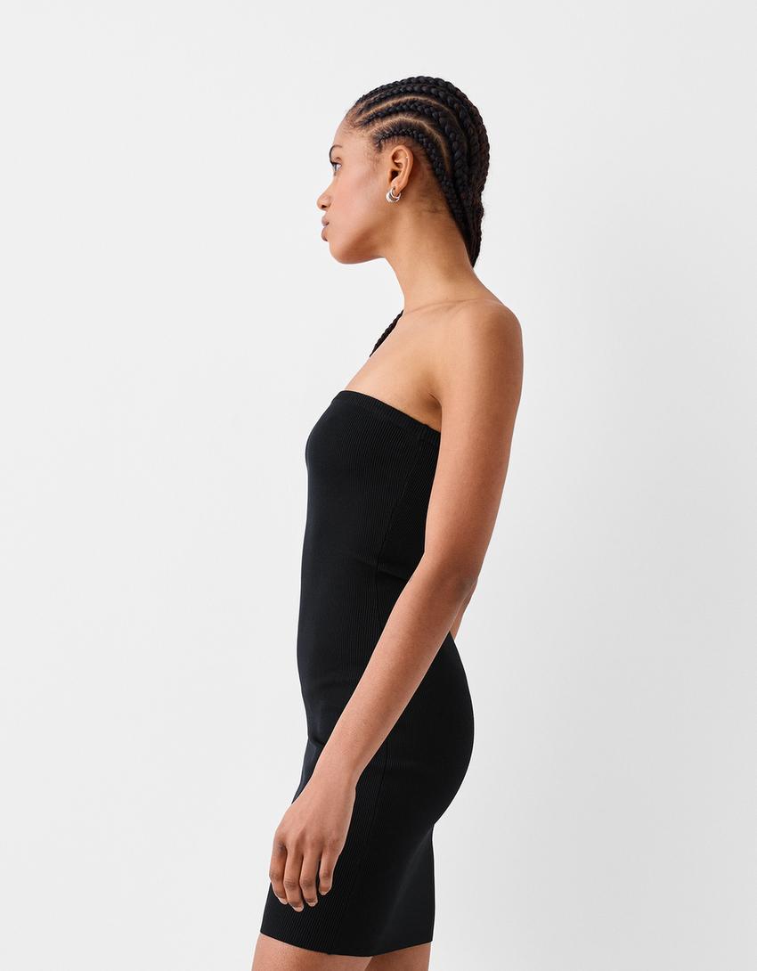 Mini-robe bandeau-Noir-1