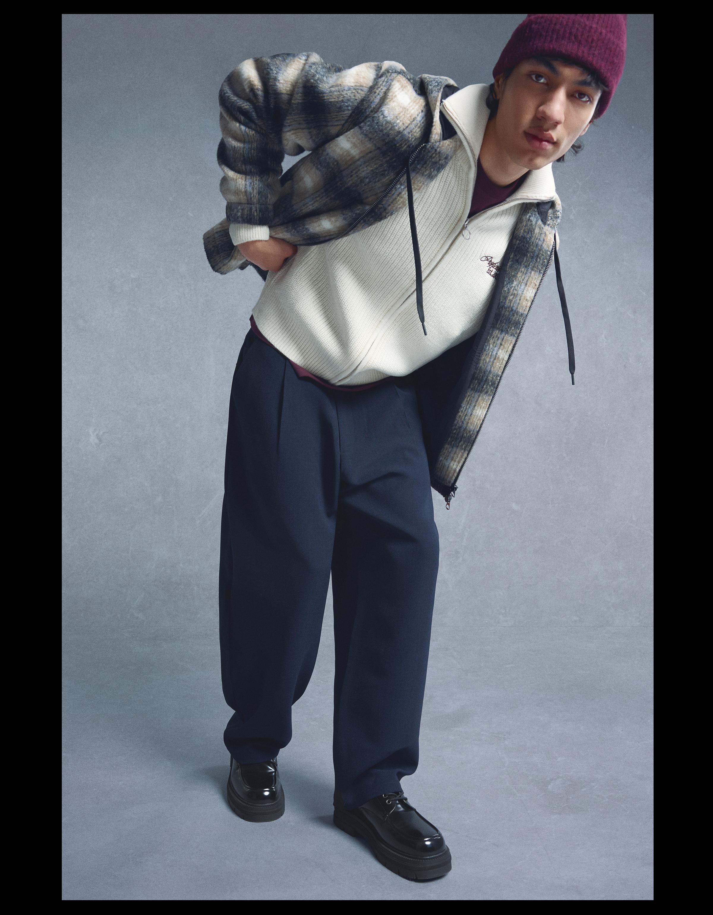 Super baggy tailored trousers — Navy