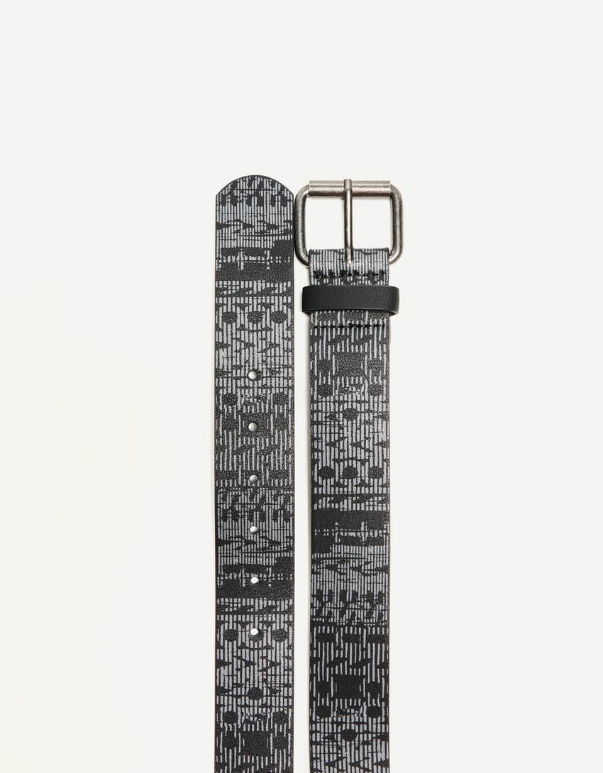 Cinturón print-Negro-1