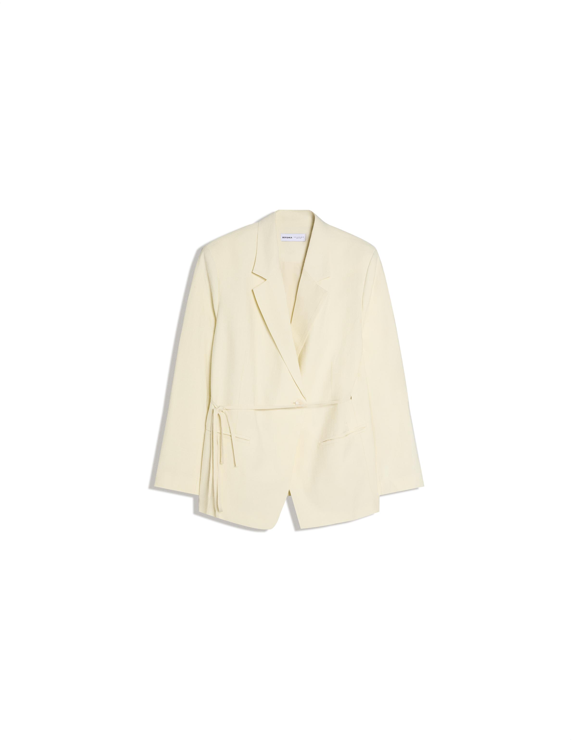 Flowy blazer with drawstring