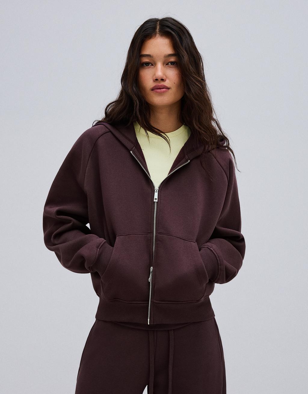 Bershka Oversize raglan kapüşonlu svitshot
