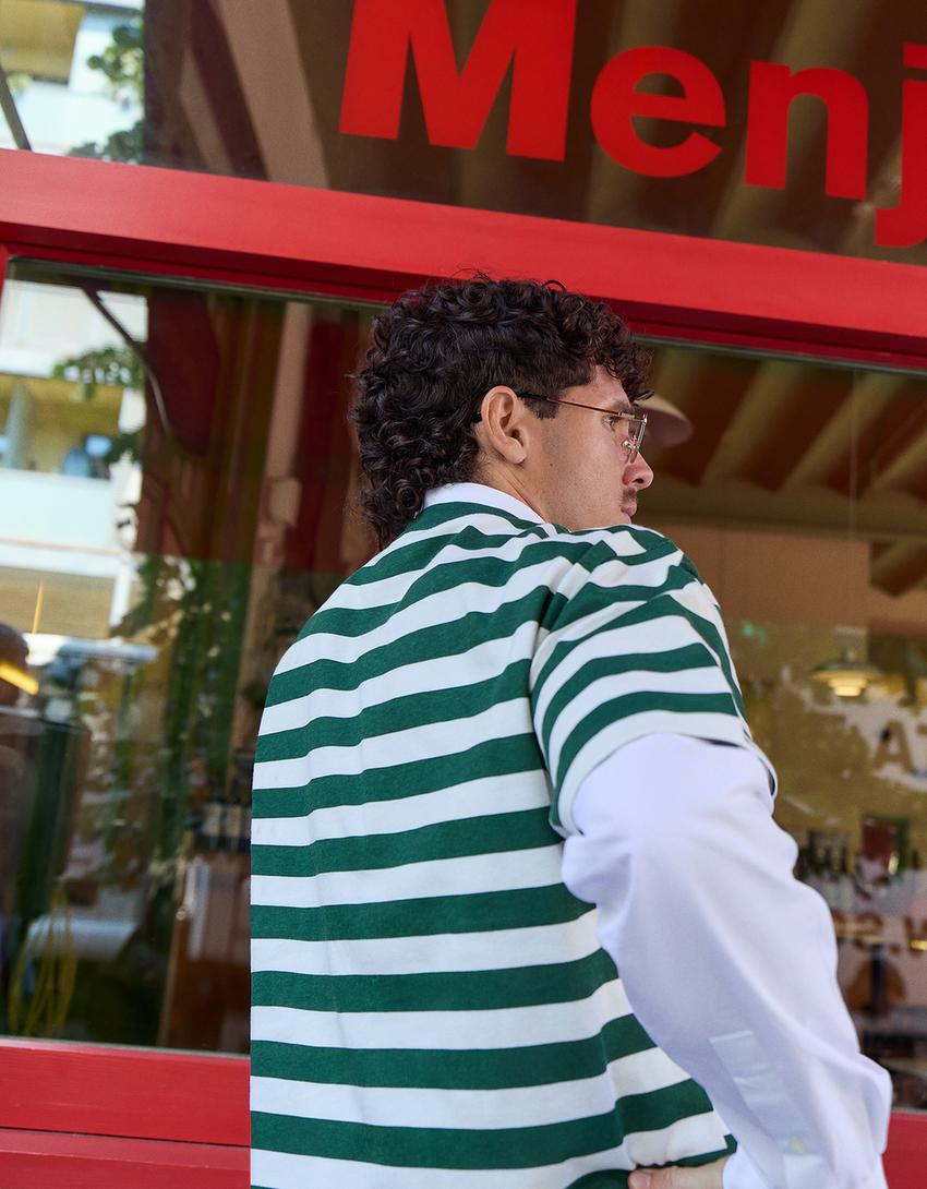 Short sleeve T-shirt with print-Green