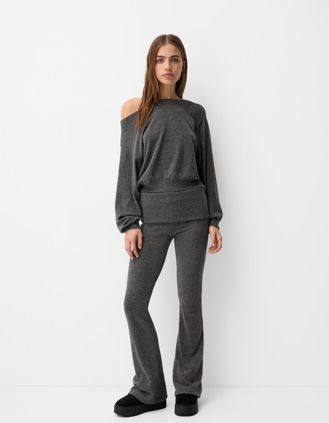 Asymmetric soft touch sweater