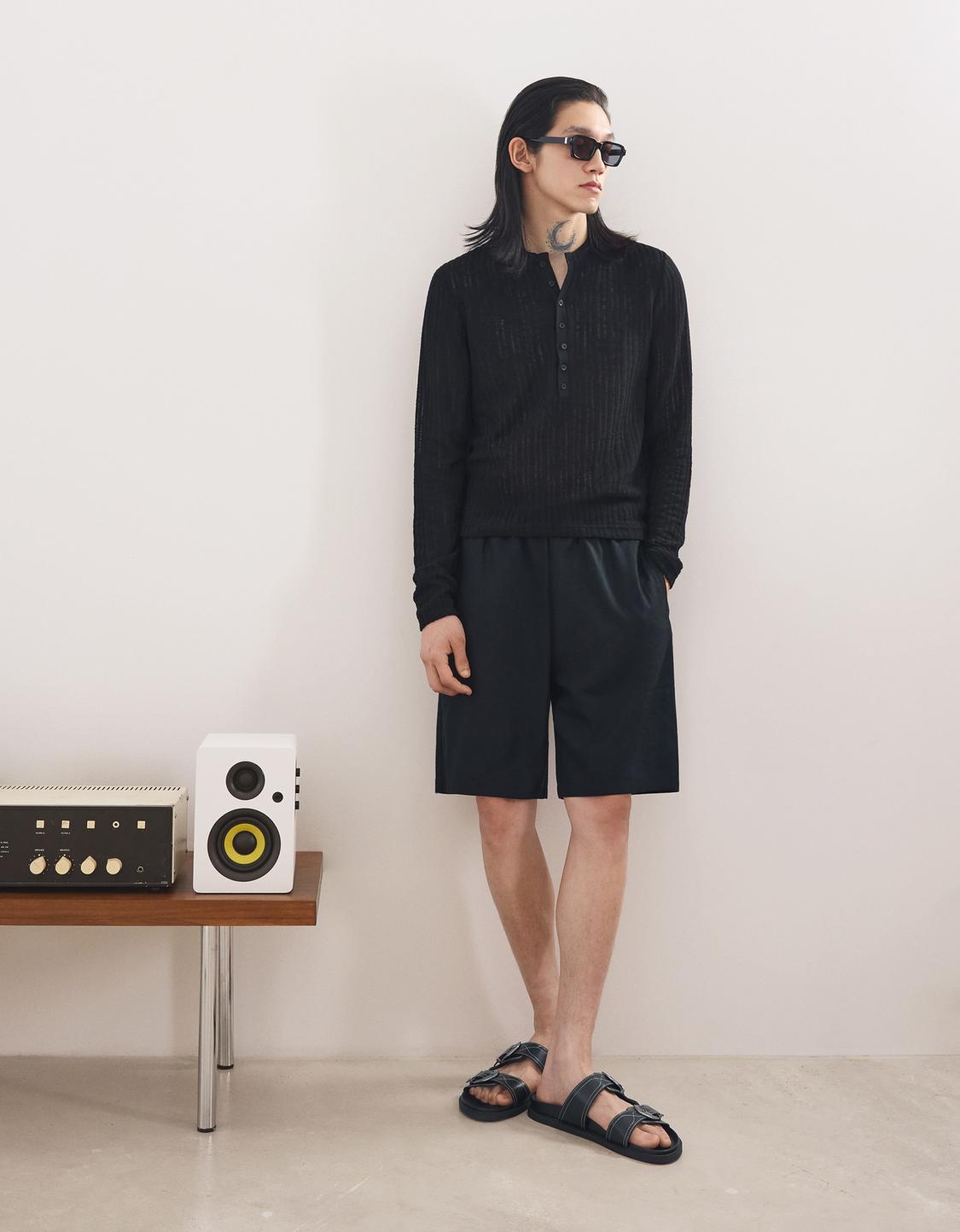 buckled flat slider sandals