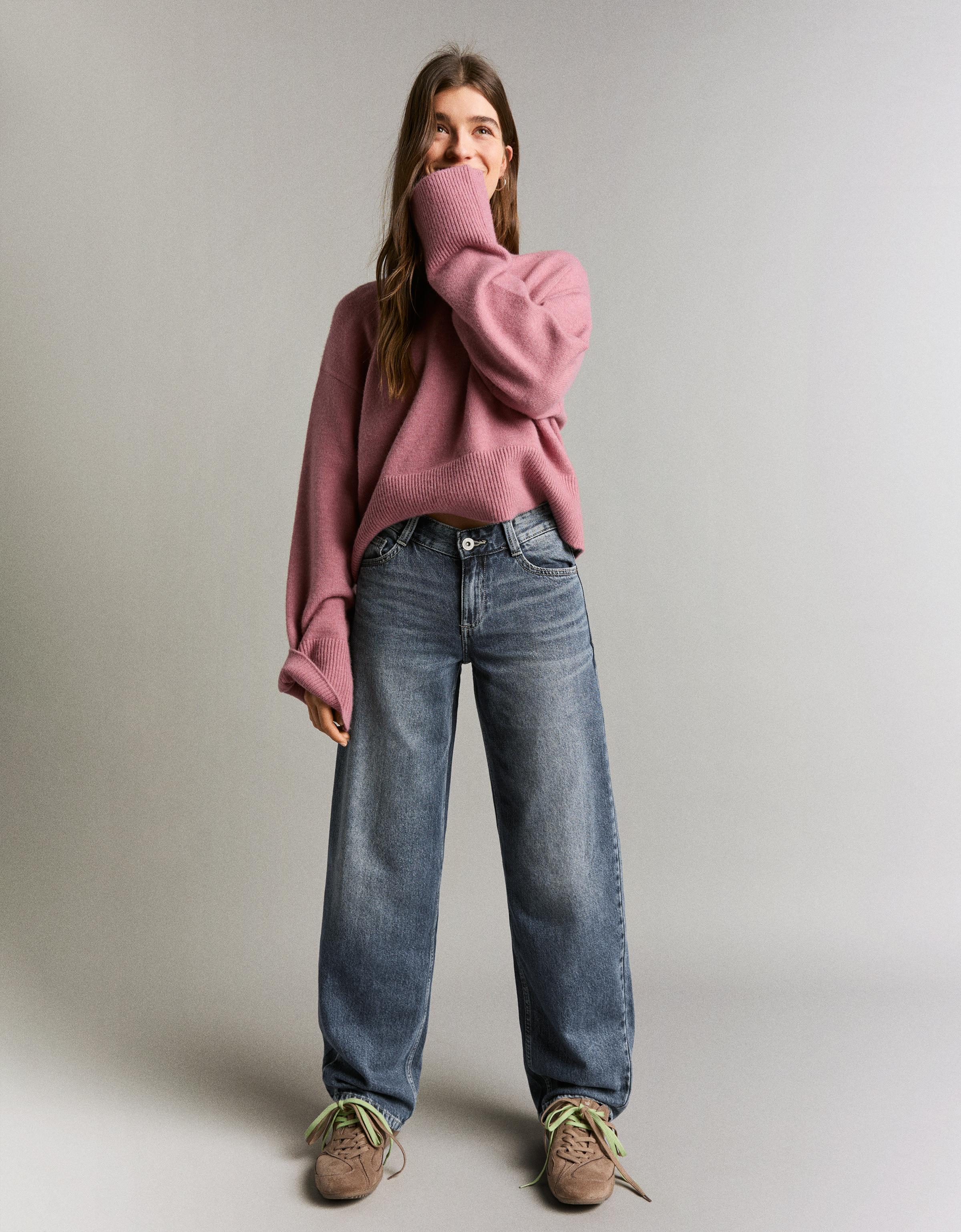 Düşük bel baggy barrel fit jean - Görsel 20