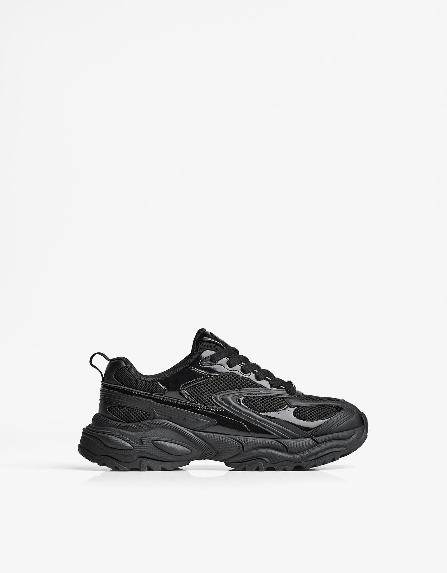 Bershka Deportivo Suela Volumen Hombre Negro