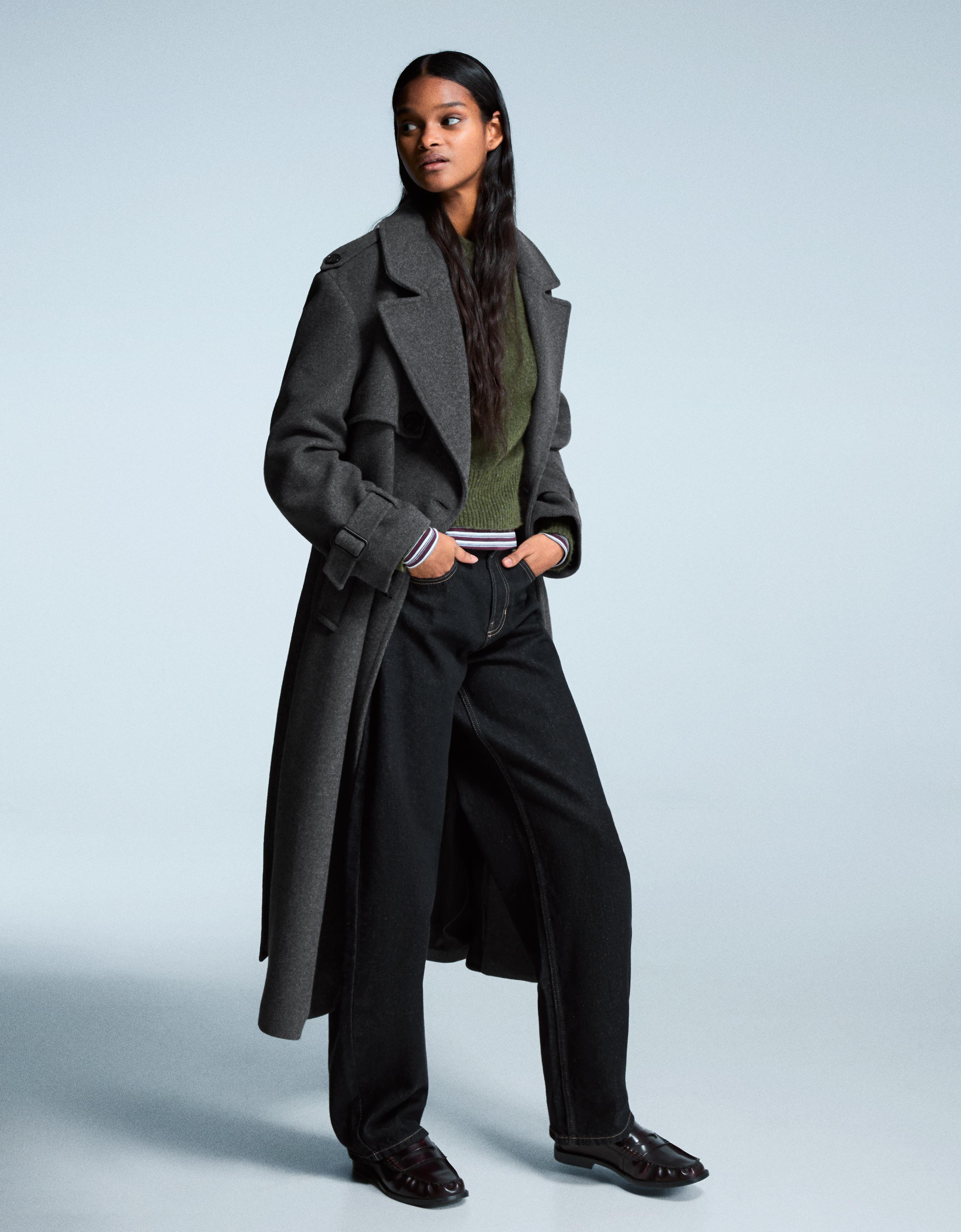 新品　deres weightlessness silk trench coat Long silk trench coat | Genny