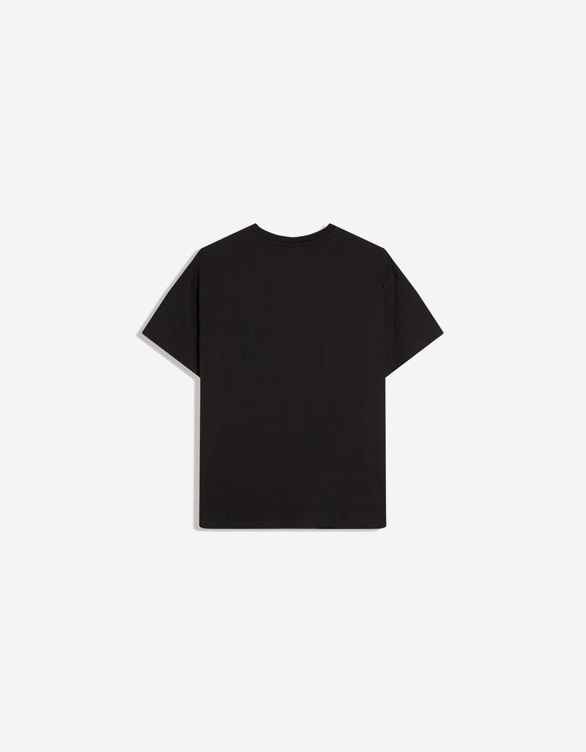 Plain Speedi short sleeve print T-shirt-Black
