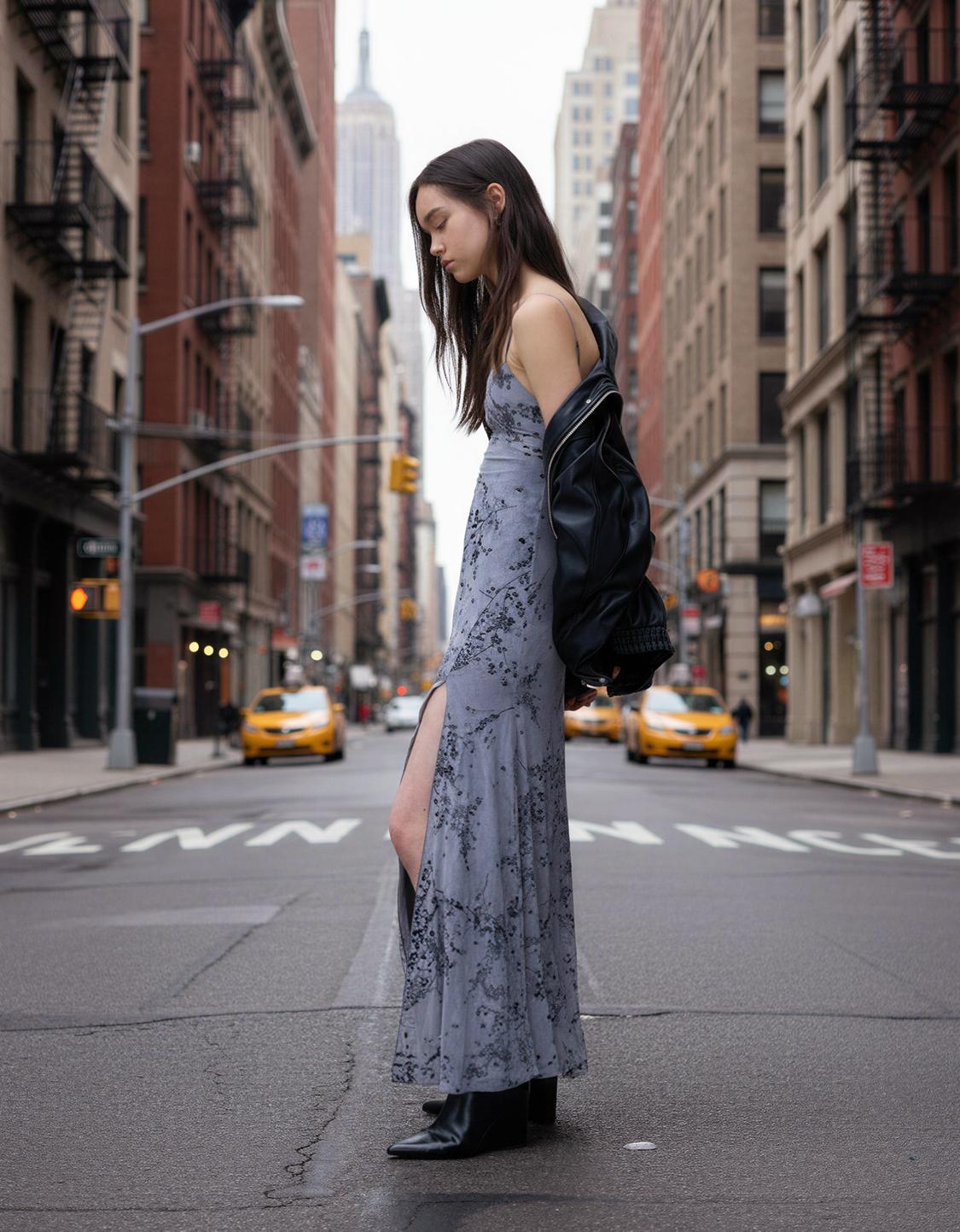 Tulle strappy midi dress