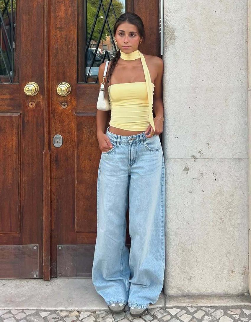 Haut bandeau foulard-Jaune-4