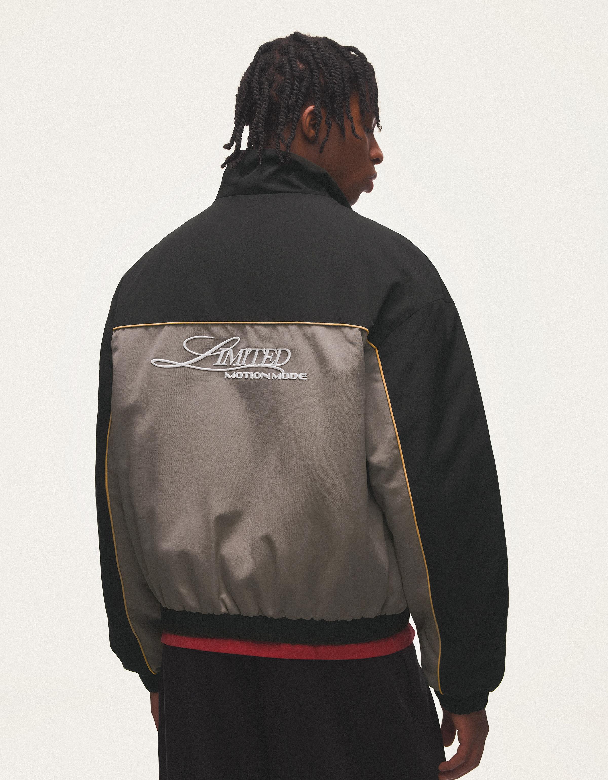 Printed zip-up jacket — Black