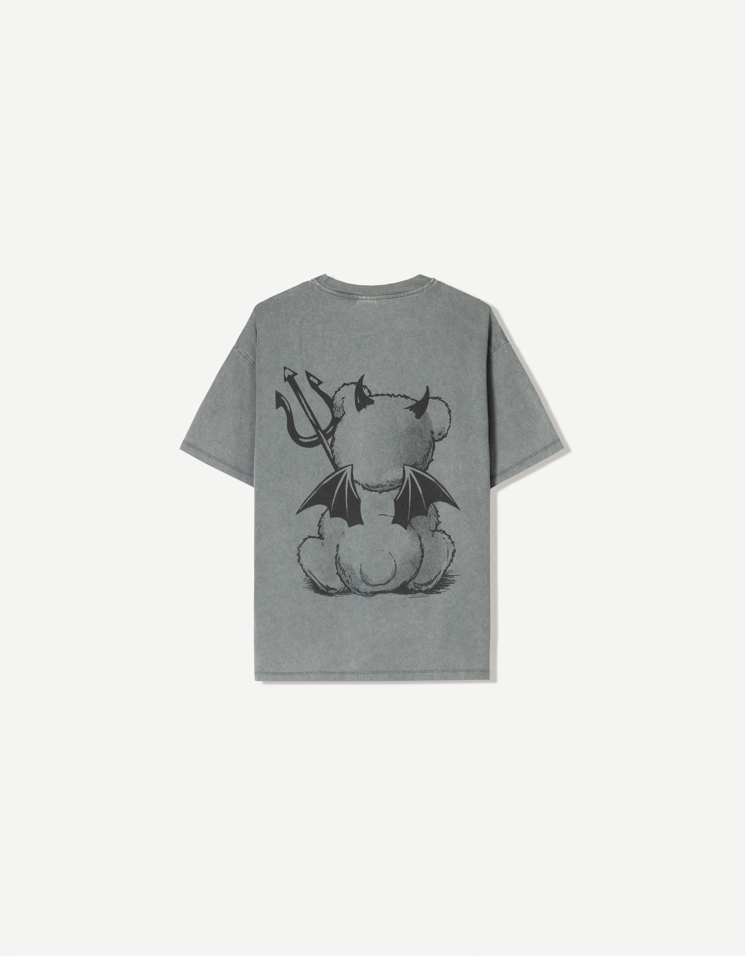 Printed short sleeve oversize T-shirt - T-shirts - Women