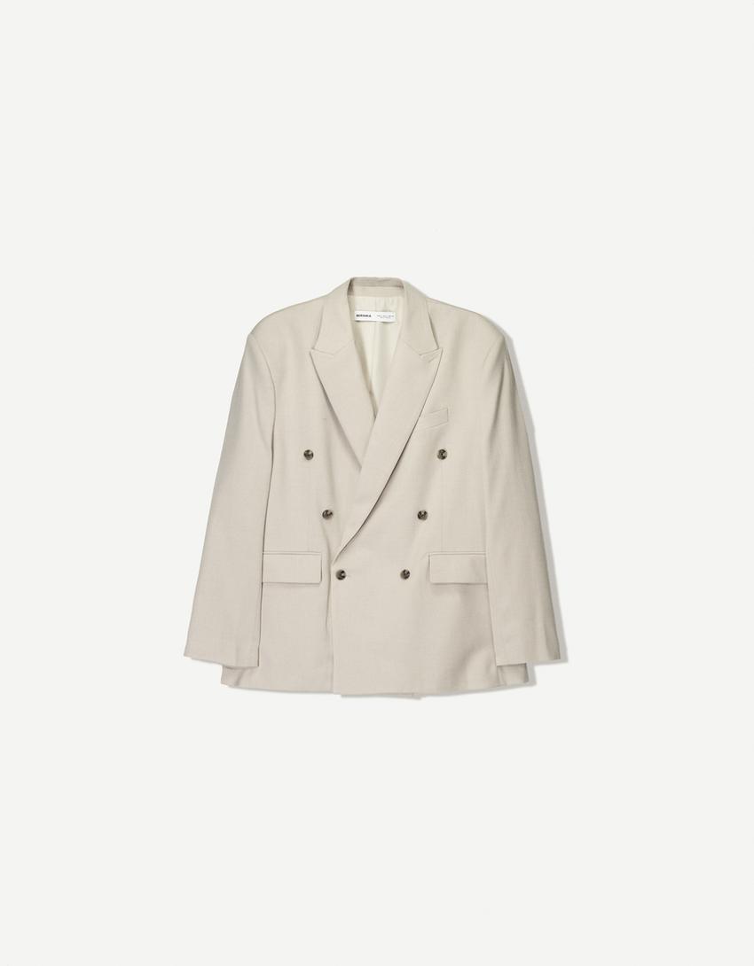 Oversized blazer-Grijs-0