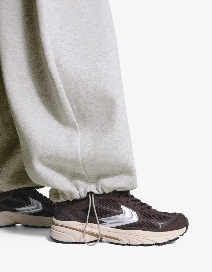 Barrel Jogginghose mit Stoppern-Grau