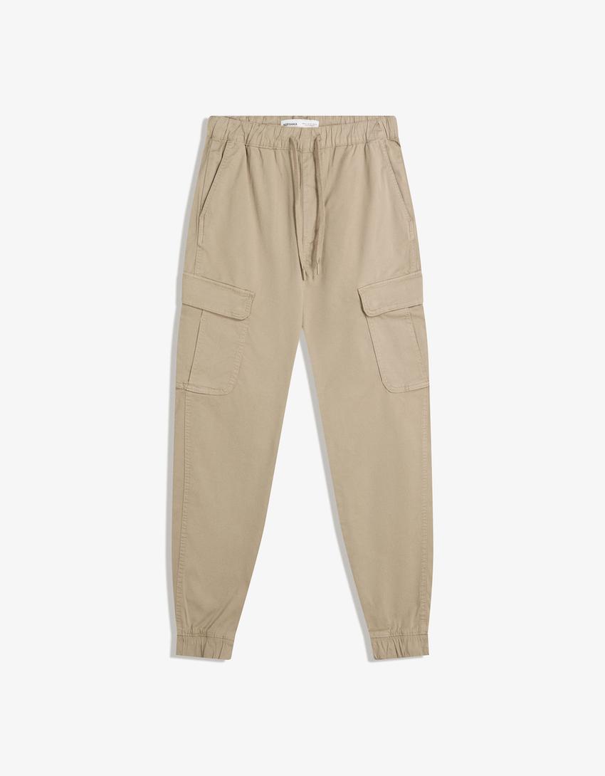 Cargo joggingbroek-Kameel-3