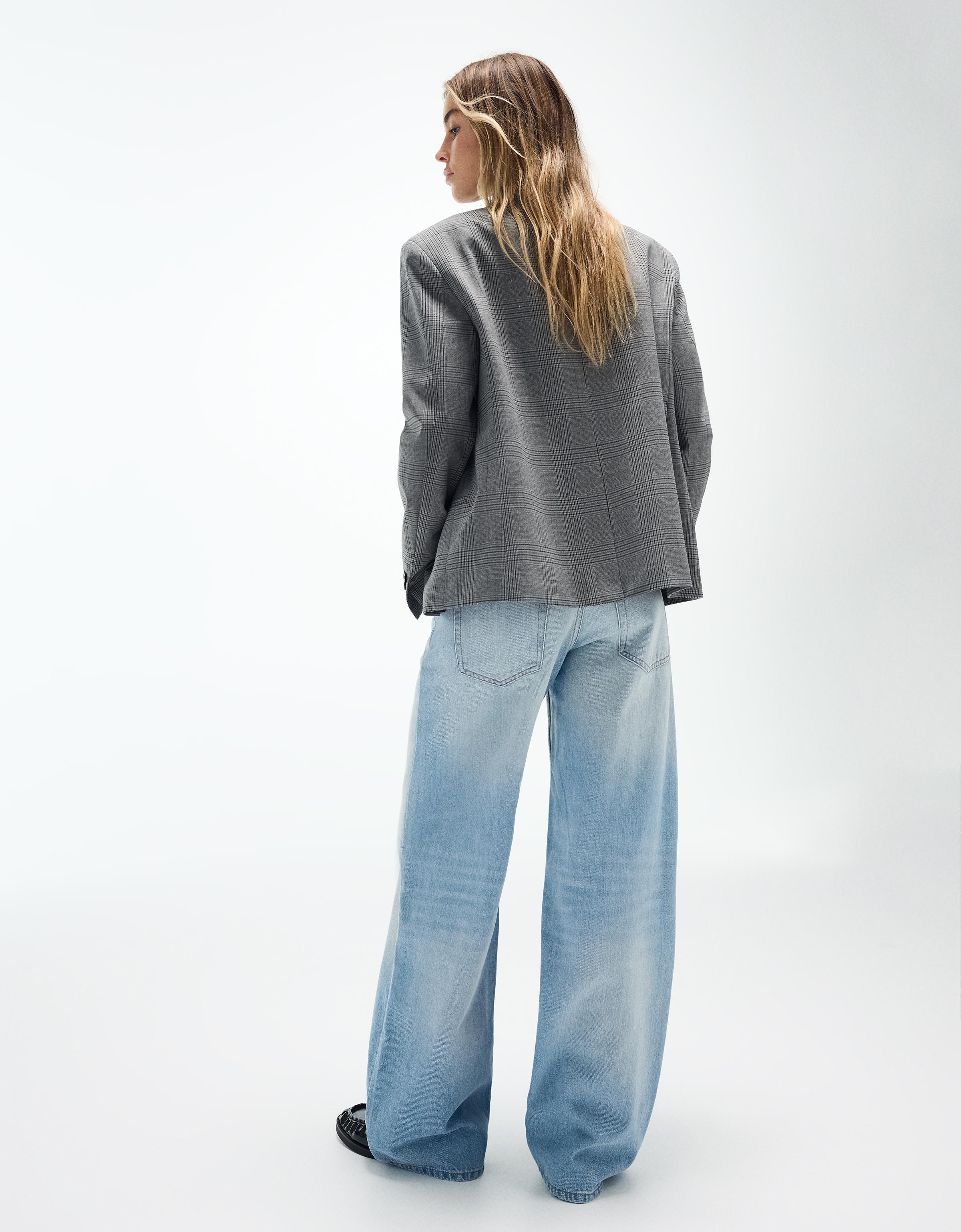 Low-rise straight jeans — Light blue