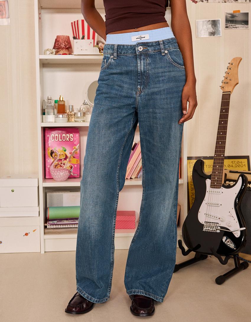 Jeans baggy fit-Vert