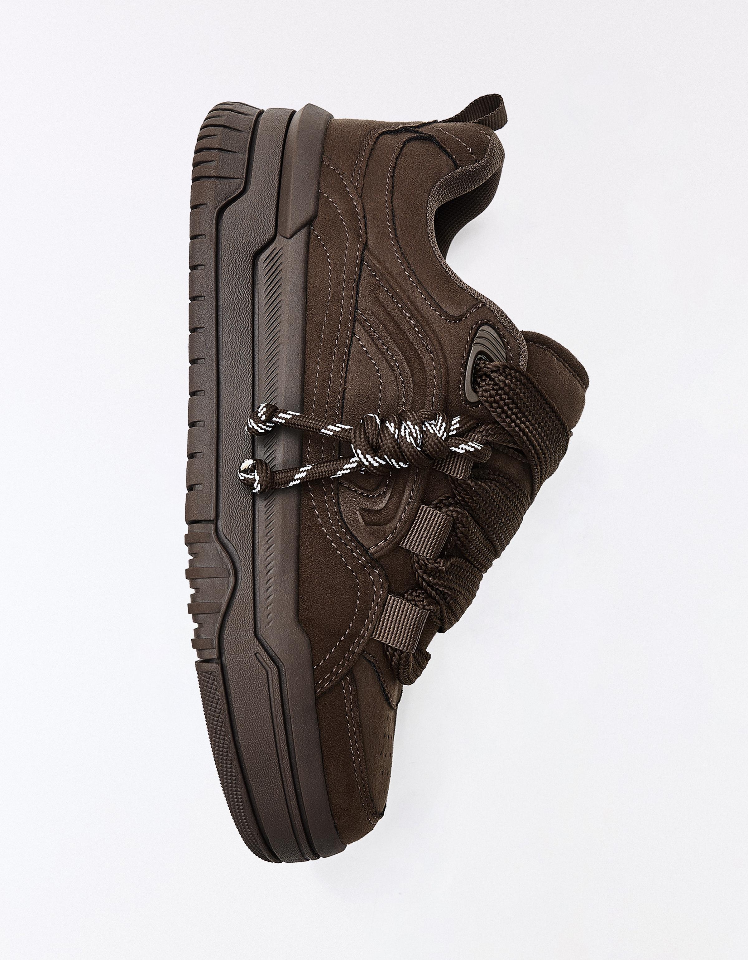 Chunky skate trainers — Brown