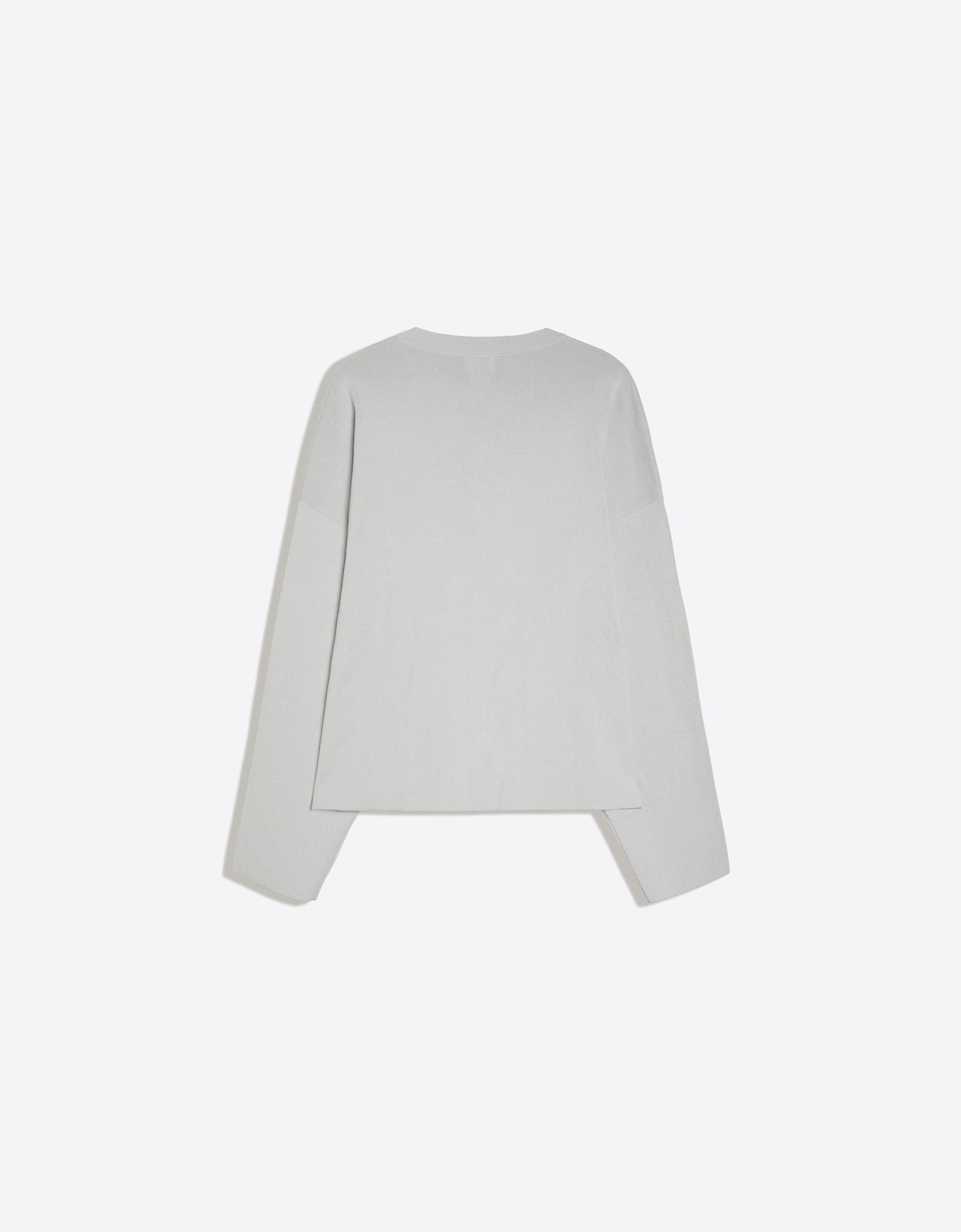 Printed round neck jumper — Grey
