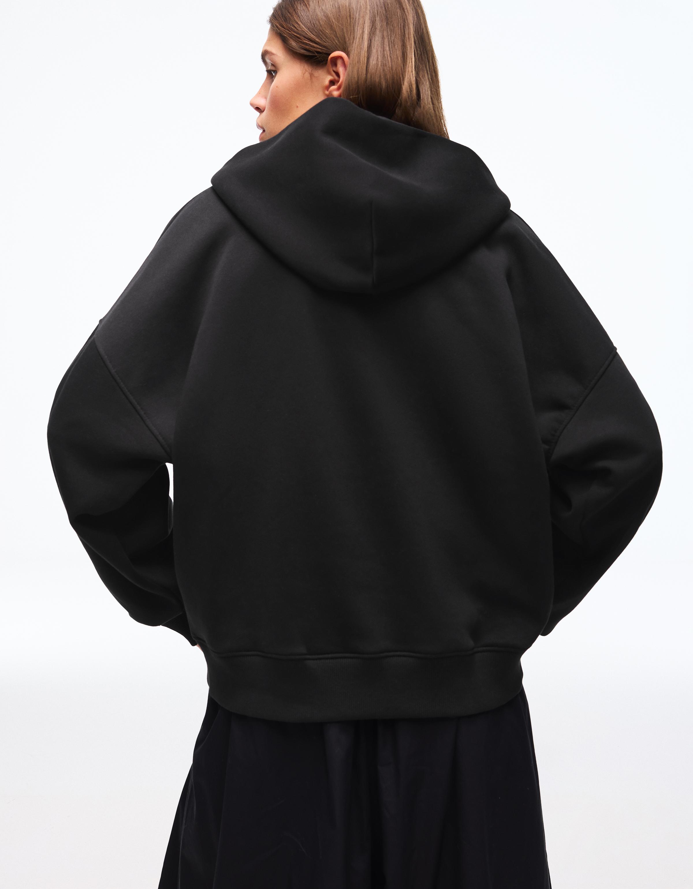 Kapüşonlu oversize fermuarlı sweatshirt - Görsel 211