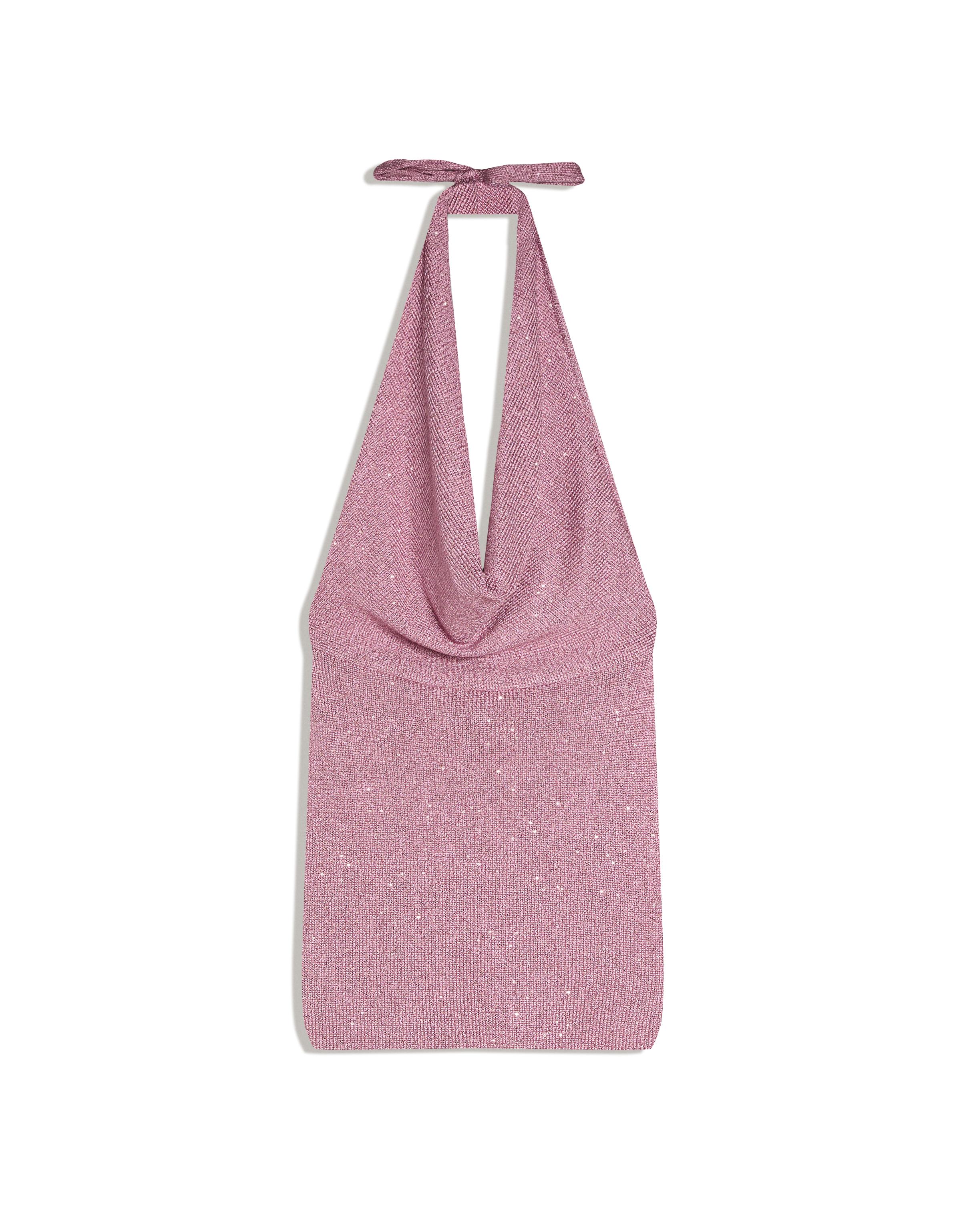 Halter sequin mini dress — Pink
