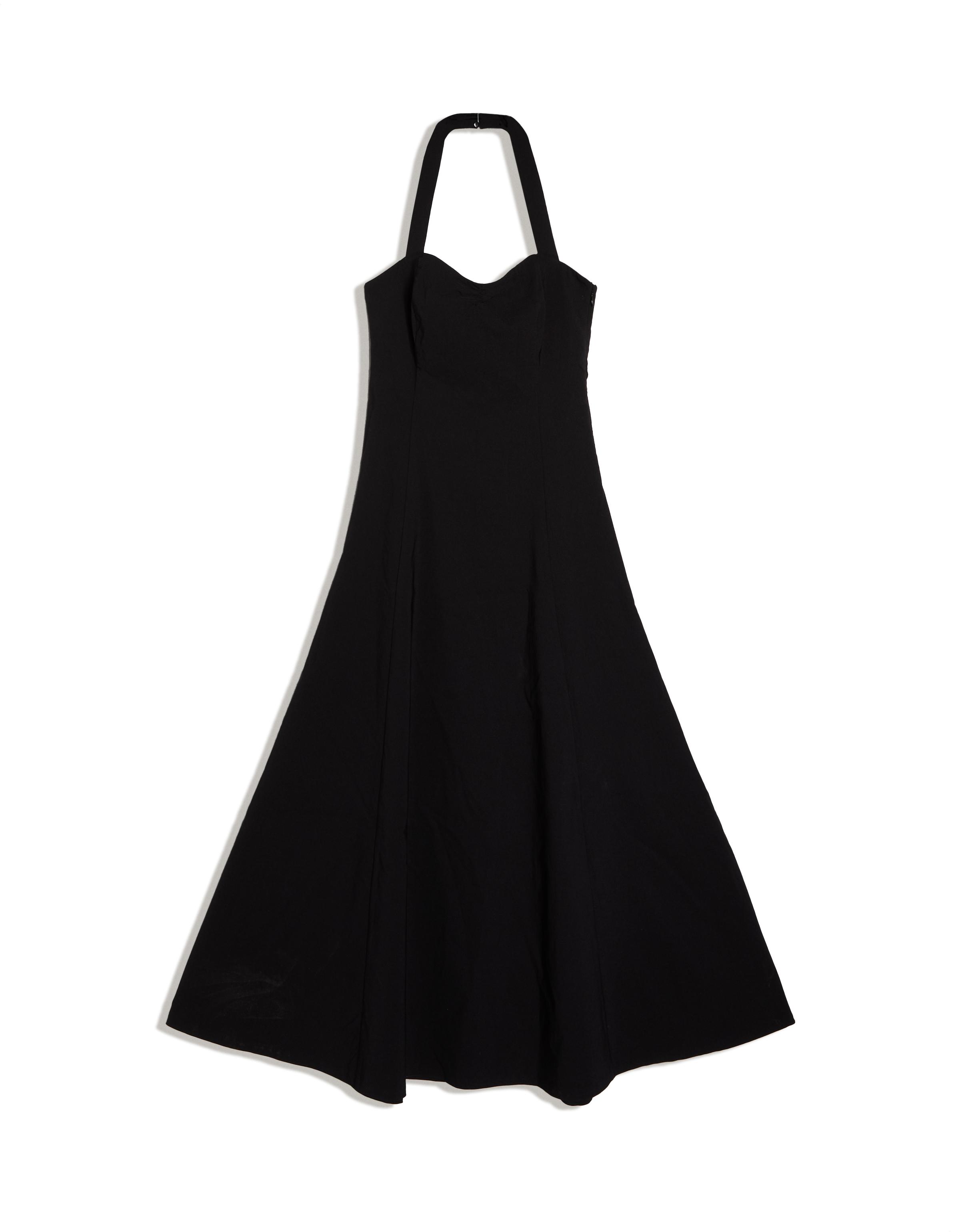 Halterneck midi dress — Black