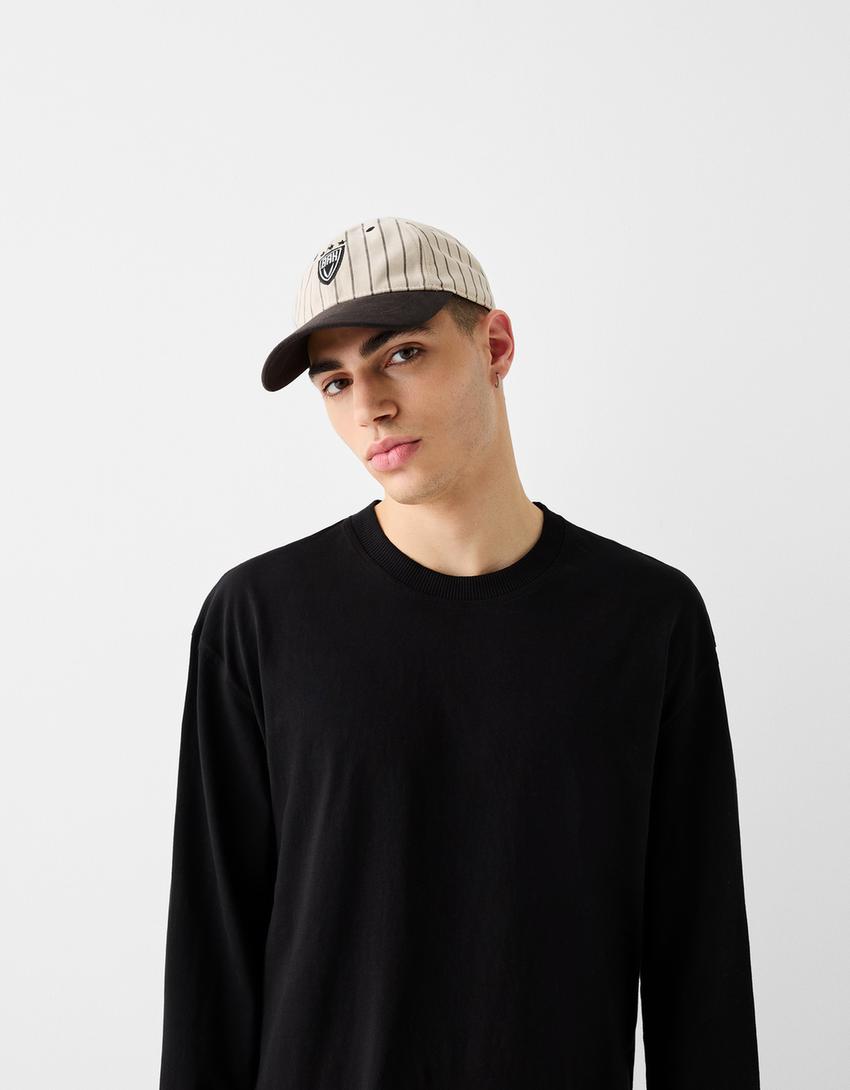 قبعة كاب متباينة-كريمي-1