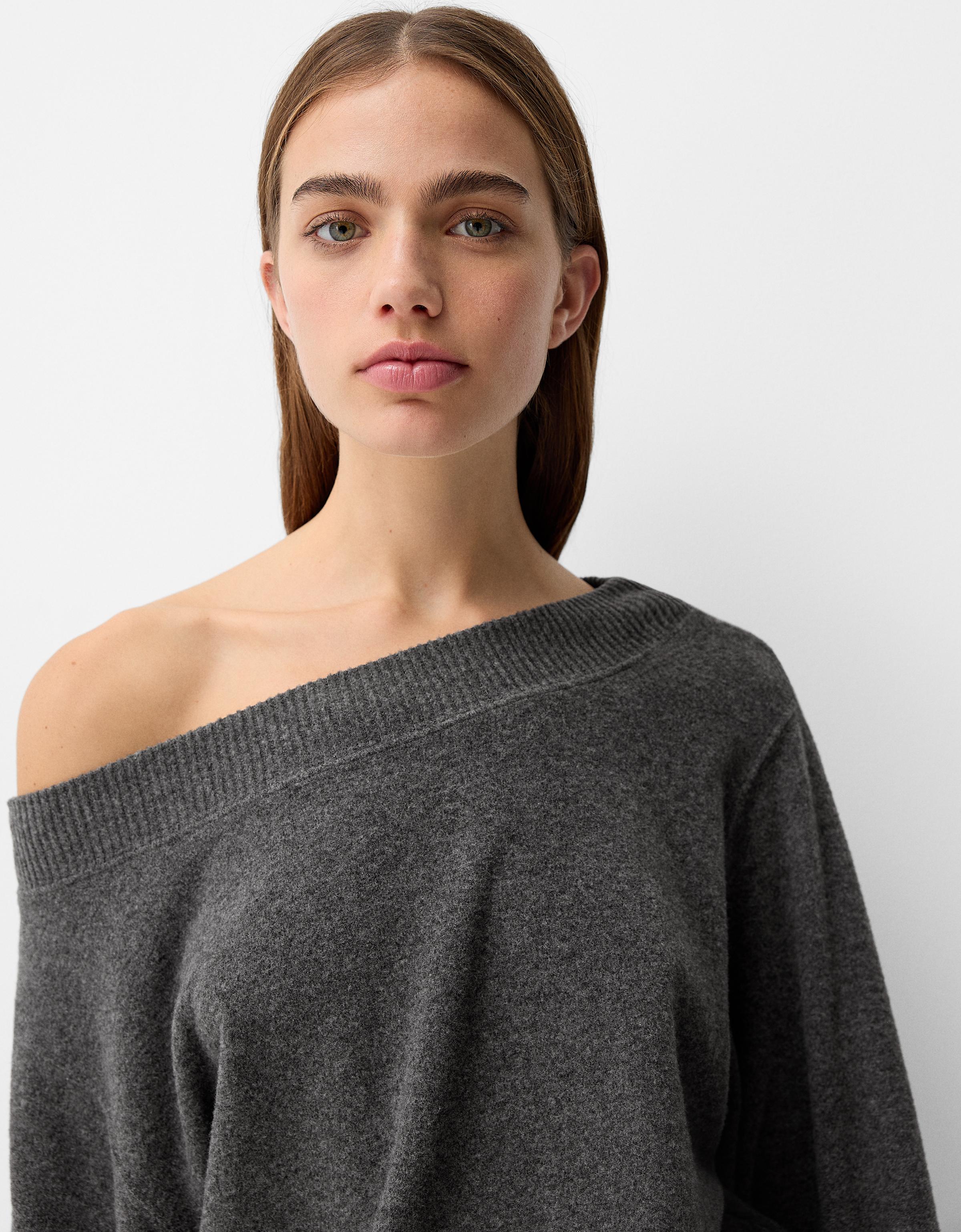 Bershka ダークグレー ニット 207506923-1-grey